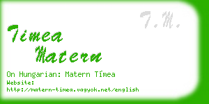 timea matern business card
